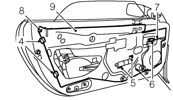 Plastic sheet – Release speaker, disconnect 2 Lucars and remove speaker.