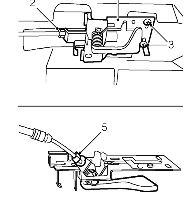 Remote door handle – Remove trim casing. See this section.