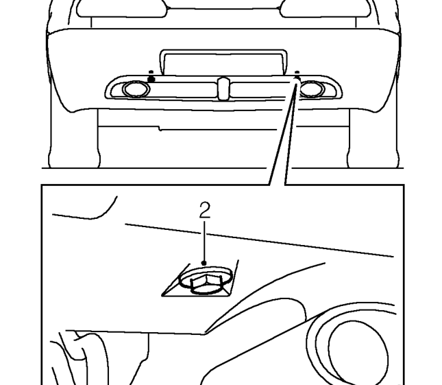 Rear bumper valance – Remove 4 screws securing bumper to wheel arches.
