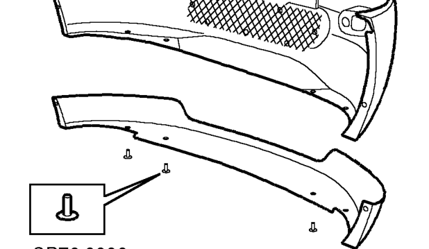 Extension - spoiler - front bumper - mgf trophy – Remove 2 scrivets securing bib spoiler to wheel arch return flange.