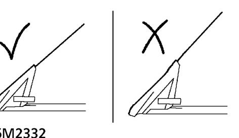 Parallelism – Adjust the position of the glass until it is parallel with the ’A’ post, tighten adjusters