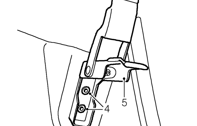 Hard top catch - rear – Position protection over headlining and backlight.