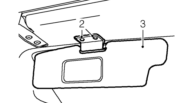 Sun visor – Lower sun visor.