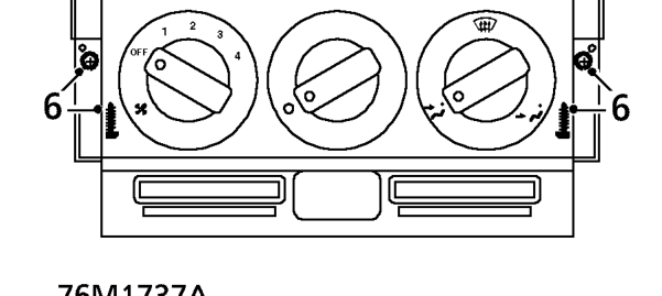 Fascia panel – Remove glovebox. See this section.