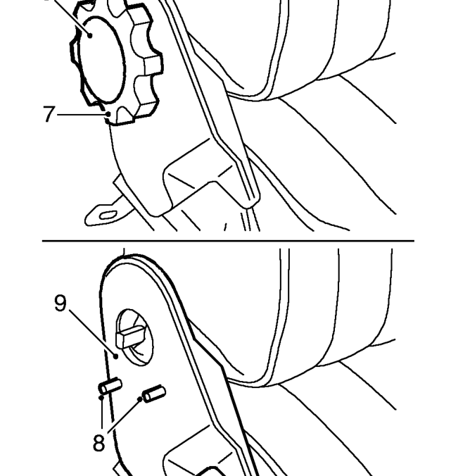 Squab cover – Remove pre-tensioner.
