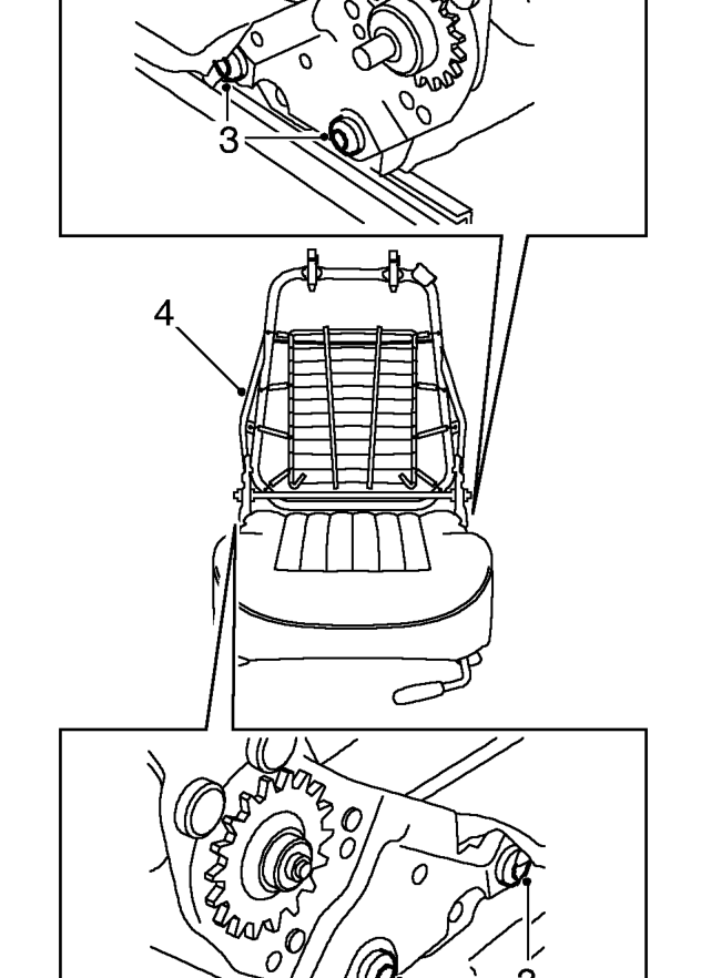 Squab frame – Remove seat squab pullmaflex. See this section.
