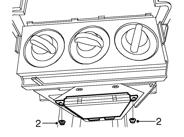 Controls - heater - 2000my on – Remove centre console. See BODY, Interior trim components.