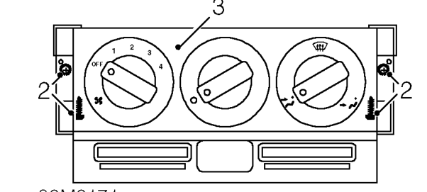 Cable - air distribution control - up to 2000my – Remove front console. See BODY, Interior trim components.