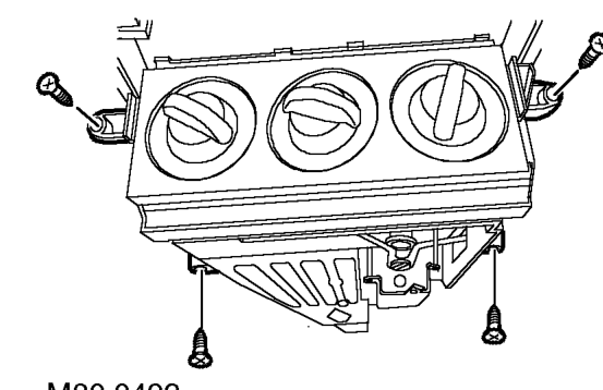 Cable - air distribution control - 2000my on – Remove front console. See BODY, Interior trim components.
