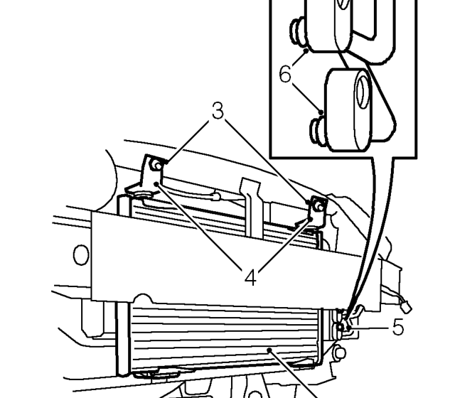 Condenser – Remove front bumper valance. See BODY, Exterior fittings.