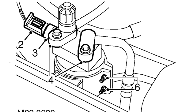 Receiver drier - 2000my on – Recover refrigerant from A/C system. See Adjustments.