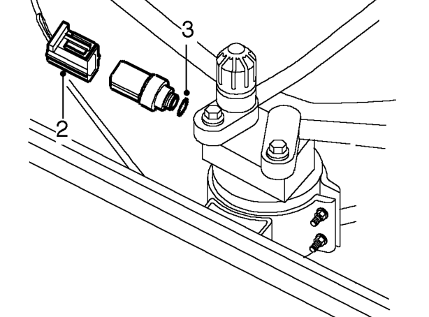Switch - trinary – Recover refrigerant from A/C system. See Adjustments.