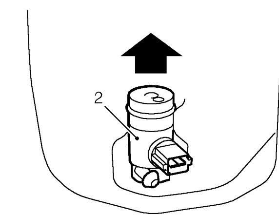 Washer reservoir – Remove reservoir and pump. See this section.