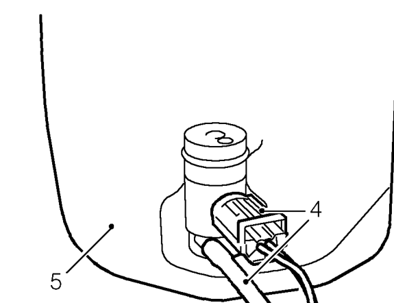 Reservoir and pump – Release reservoir from body bracket.