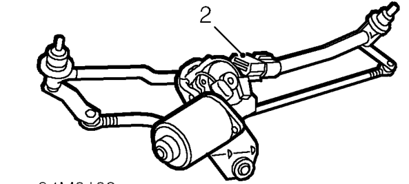 Wiper motor – Remove wiper motor and linkage assembly. See this section.