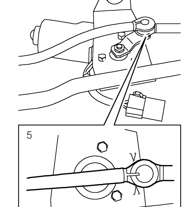 Wiper motor – Fit motor to linkage bracket and tighten bolts to 12 Nm.