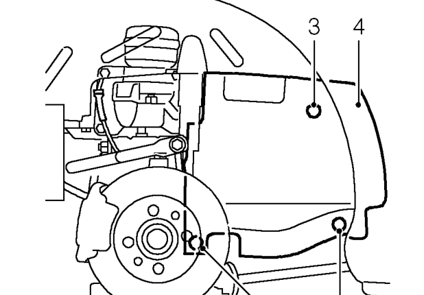 Alternator drive belt - non air conditioning - adjust – Remove road wheel(s).