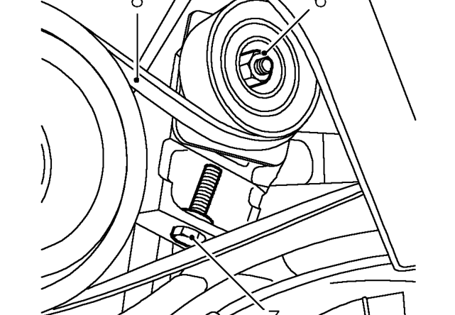 Alternator drive belt - with air conditioning – Remove closing panel.