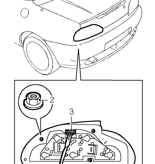 Tail lamp assembly – Disconnect battery earth lead.