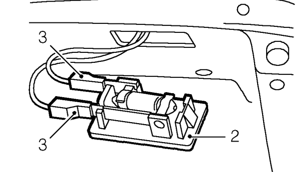 Glovebox lamp – Open glove box.