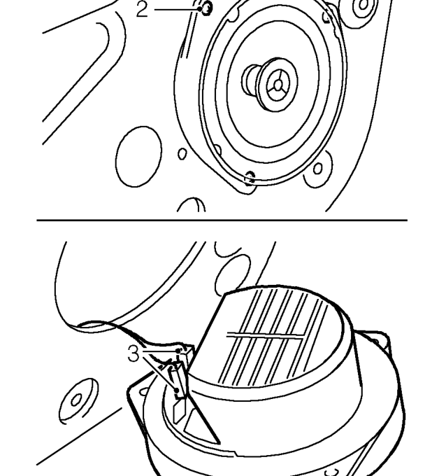 Front speaker – Remove front door trim casing. See BODY, Doors.