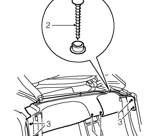 Volumetric sensor – Position both seats fully forward and position seat squab forward.