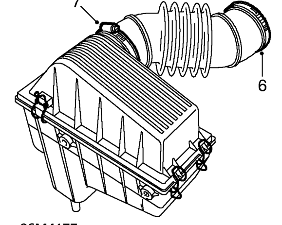 Starter motor – Release EVAP cannister from bracket and position cannister aside.
