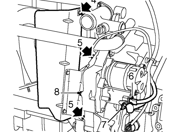 Starter motor - steptronic (em-cvt) models – Raise rear of vehicle.