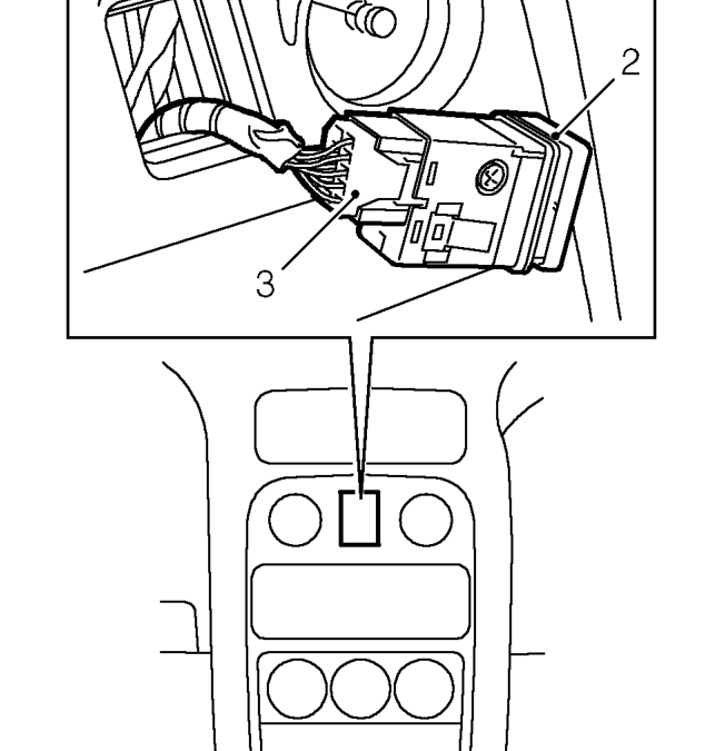 Hazard warning lamp switch – Release radio from console. See this section.