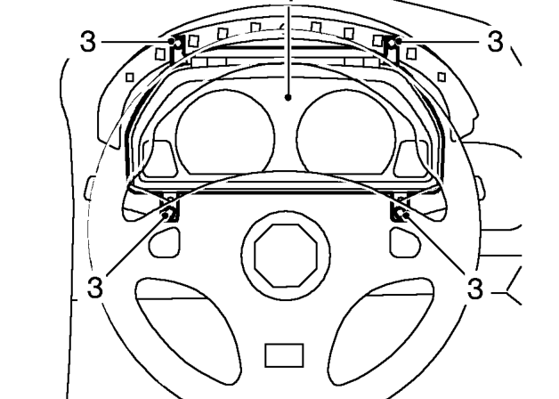 Instrument pack - up to 2000my – Remove instrument cowl. See this section.