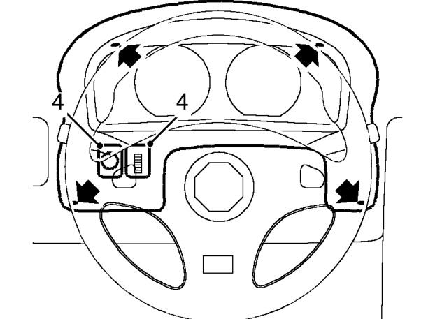 Instrument cowl - 2000my on – Remove steering column nacelle. See STEERING, Repairs.