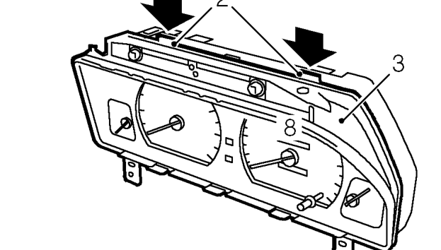 Instrument pack window – Remove instrument illumination housing. See this section.
