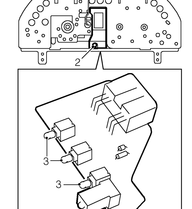 Instrument warning light panel – Remove instrument pack. See this section.