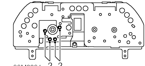 Speedometer - up to 2000my – Remove instrument pack window. See this section.