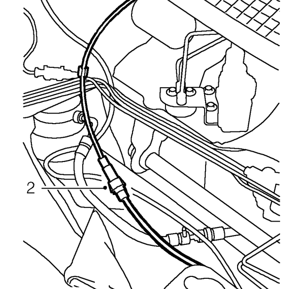Speedometer cable - intermediate - up to 2000my – Remove underbonnet closing panel. See BODY, Exterior fittings.