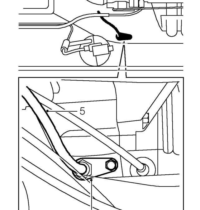Speedometer cable - lower - up to 2000my – Disconnect lower cable from intermediate cable.