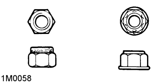 Self-locking nuts – Where bearing pre-load is involved, nuts should be tightened in accordance with special in