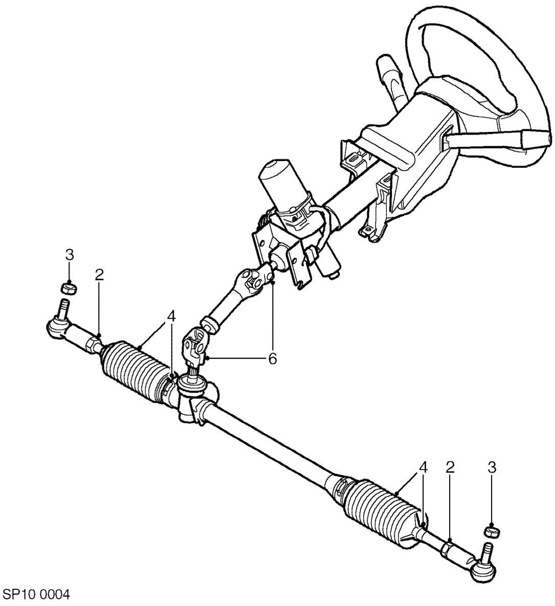 Steering column, rack, joints and gaiters