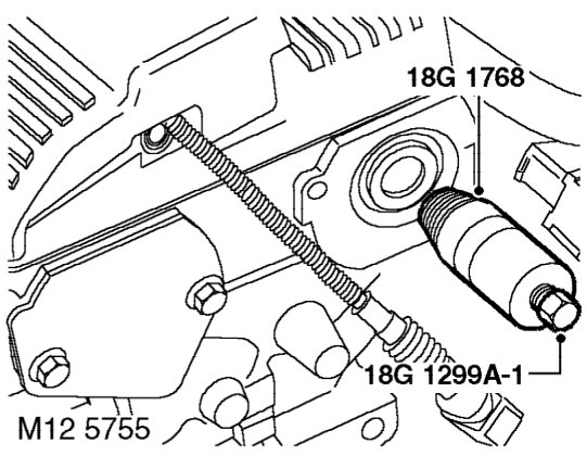 Camshaft rear oil seal - inlet – Remove 2 bolts securing oil seal cover to cylinder head and position cover aside.