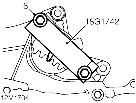 Pulley - crankshaft - vvc models – Remove starter motor. See ELECTRICAL, Repairs.