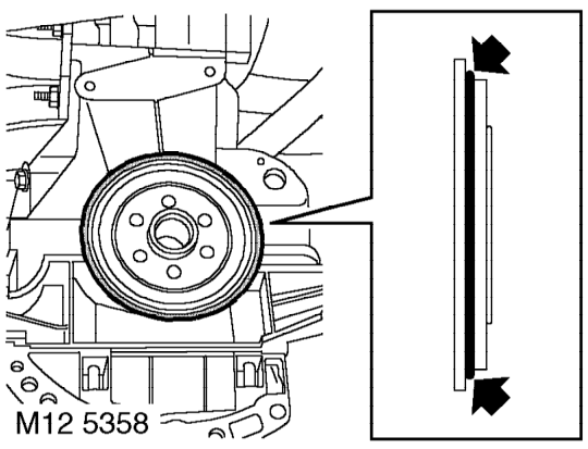Remove all traces of oil and sealant from cylinder block, oil seal recess and running surf