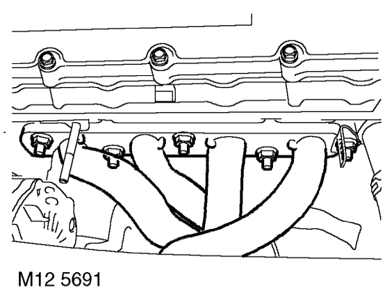 Remove 3 bolts securing coolant hose heat shield and remove heat shield.
