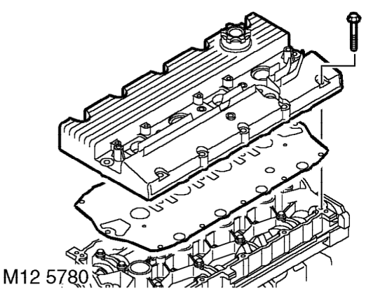 Gasket - camshaft cover – Remove bolt securing CMP sensor to cylinder head and position aside.