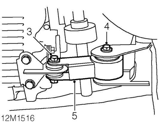 Engine mounting - rear – Support engine on jack.