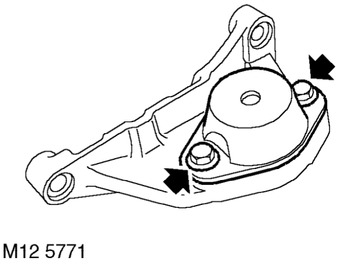 Mounting bracket - lh - stepspeed (em-cvt) models – Raise jack sufficiently to gain access to bolts securing mounting to gearbox bracket.