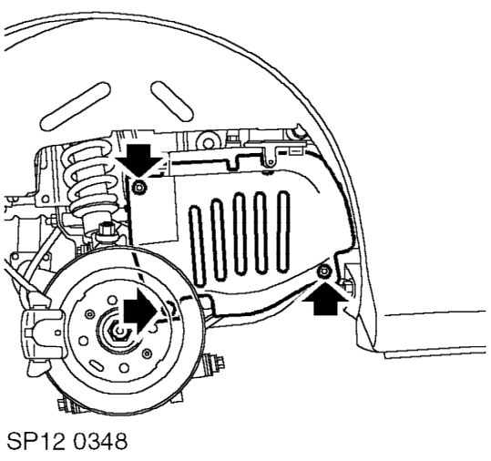 Mounting bracket - rh - all models – Remove RH rear road wheel.
