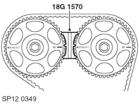 Loosen lower bolt securing timing belt upper cover, remove cover and collect seal.
