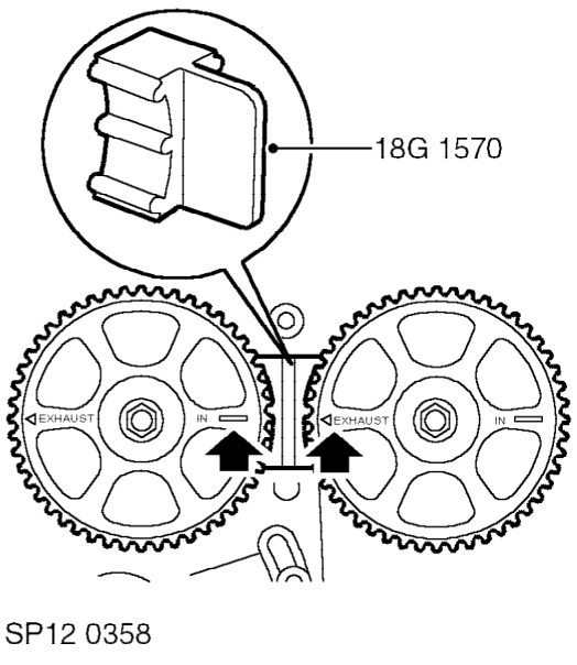 Fit timing gear to crankshaft, ensure dots on timing gear are aligned to flange on oil pum