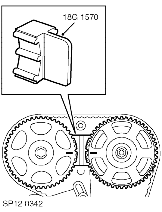 Timing belt - camshaft - vvc – Loosen lower bolt securing timing belt upper cover, remove cover and collect seal.