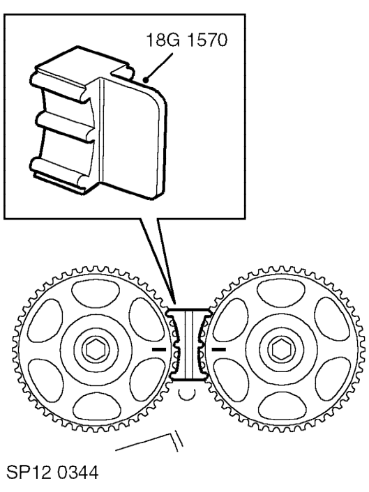Fit timing gear to crankshaft, ensure dots on timing gear are aligned to flange on oil pum